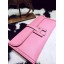 Luxury Hermes Jige Elan Clutch 29cm Epsom Calfskin Handstitched, Pink 5P RS15720