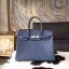 Replica AAAAA Hermes Birkin 30cm Autruche Ostrich Bag Palladium Hardware Handstitched, Cobalt 7C RS04033