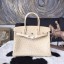 Replica Hermes Autruche Ostrich Birkin 30cm Bag Handstitched Gold Hardware, Parchemin 3C RS20520