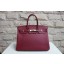 Replica Hermes Birkin 30cm Cowhide Leather Bag Handstitched Silver Hardware, Purple Bag RS19268