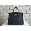 Replica Hermes Birkin HAC Haut à Courroies 40cm Taurillon Clemence Calfskin Hand Stitched, Black Noir CK89 RS08680