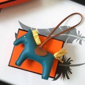 Best Hermes Rodeo Horse Charm In Cyan/Camarel/Yellow Leather Bag RS109218