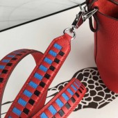 High Quality Hermes Red Tressage Cuir 25 MM Bag Strap RS25722