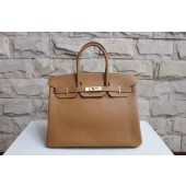 Hermes Birkin 40cm Togo Calfskin Bag Handstitched Gold Hardware, Brown 4G RS19628