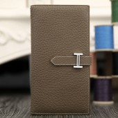 Hermes Bearn Gusset Wallet In Etoupe Leather RS14619