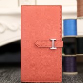 Hermes Bearn Gusset Wallet In Rose Lipstick Epsom Leather RS02142