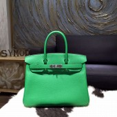 Hermes Birkin 30cm Veau Crispe Togo Calfskin Bag Handstitched Palladium Hardware, Bambou CK1K RS09090