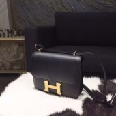 Hermes Constance 18cm Epsom Calfskin Original Leather Handstitched Gold Hardware, Noir RS10647