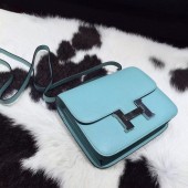 Hermes Constance 19cm Epsom Calfskin Original Leather Handstitched, Blue Atoll 3P RS03692