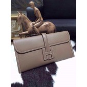 Hermes Jige Elan Clutch 29cm Epsom Calfskin Handstitched, Etoupe RS13425