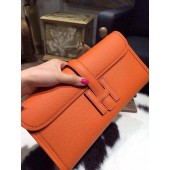 Hermes Jige Elan Clutch 29cm Epsom Calfskin Handstitched, Orange CK93 RS18785