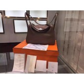 Hermes Lindy 30cm Togo Palladium Hardware Hand Stitched, Etoupe RS20270