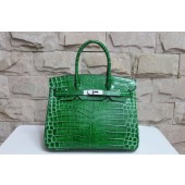 Hermes Matte Alligator Crocodile Birkin 30cm Silver Hardware Handstitched, RS08469