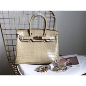 Hermes Matte Alligator Crocodile Birkin 35cm Gold Hardware Handstitched, Poussiere 1C RS02131