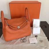 Replica Hermes Lindy 26cm/30cm Taurillon Clemence Calfskin Bag Handstitched Palladium Hardware, RS10846