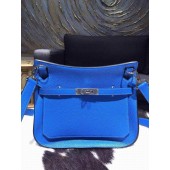 Imitation Hermes Jypsiere 28cm Gypsy Bag Bleu Hydra T7 Togo Palladium RS19220