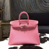 Replica Fashion Hermes Birkin 25cm/30cm Epsom Calfskin Bag Handstitched Palladium Hardware, Rose Confetti 1Q RS09466